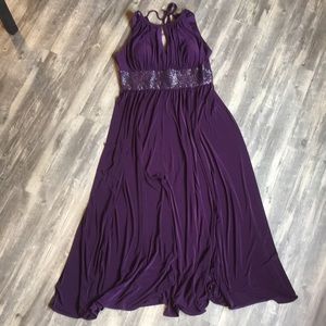 EUC size 12 long purple formal dress